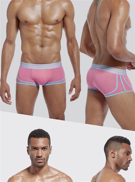 Bshetr Brand Male Panties Breathable Cotton Boxer Men Underwear U Convex Pouch Sexy Underpants