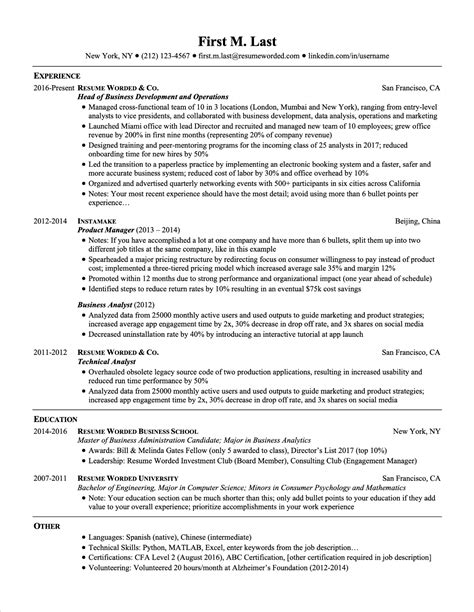 professional ats resume templates  experienced hires