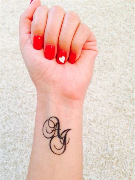 Let us help you find the right artist for your idea. Initials tattoo with script AJ | Tattoos | Pinterest ...