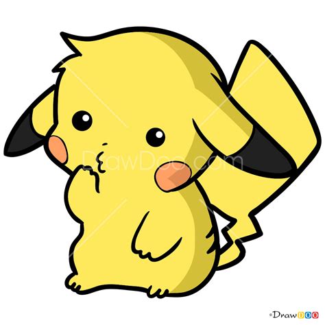 How To Draw Pikachu Kawaii