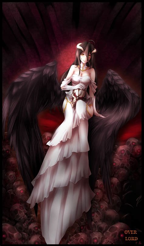 Wallpaper Illustration Anime Girls Wings Horns Dress