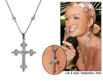 Luxuryjewelry Paris Cubic Zirconia Cross Necklace Celebrity Jewelry