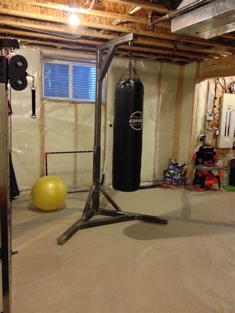How To Build A Punching Bag Stand Home Gym Garage Home Gyms Ideas