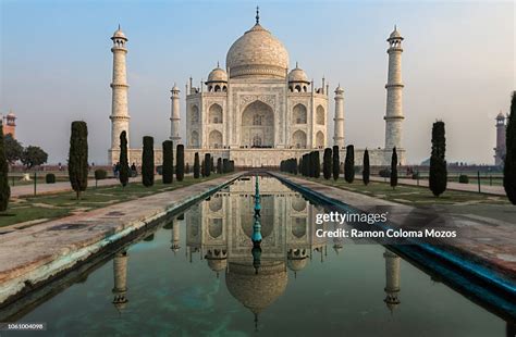 Taj Mahals Reflection High Res Stock Photo Getty Images