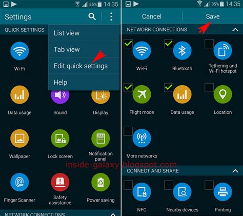 Inside Galaxy Samsung Galaxy S5 How To Change The Settings Menu View