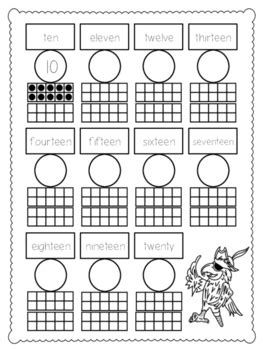 Numbers 10 - 20 worksheet - Writing & ordering numbers by Little Miss Kindy