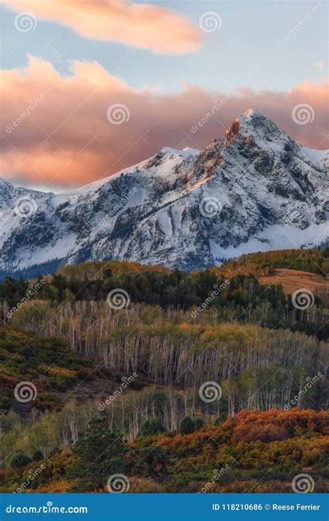 Mount Sneffels At Sunrise Stock Photo Image Of National 118210686
