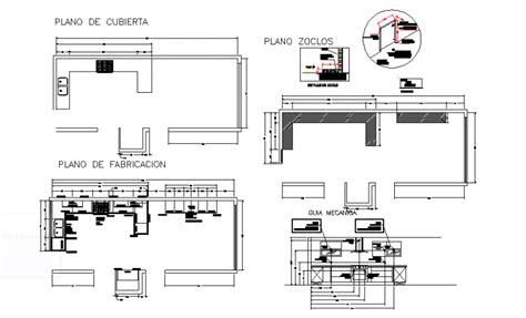 Kitchen Interior Mechanical Guide Cad Drawing Details Dwg