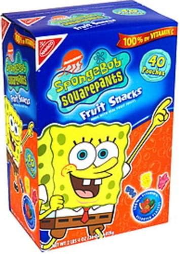 Nabisco Spongebob Squarepants Assorted Flavors Fruit Snacks 40 Ea