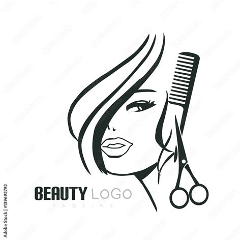 Beauty Hair Salon Logo Salon Logo Stock Vector Adobe Stock