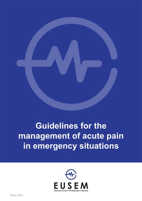 Pdf Guidelines For The Management Of Acute Pain In Emergency Situations