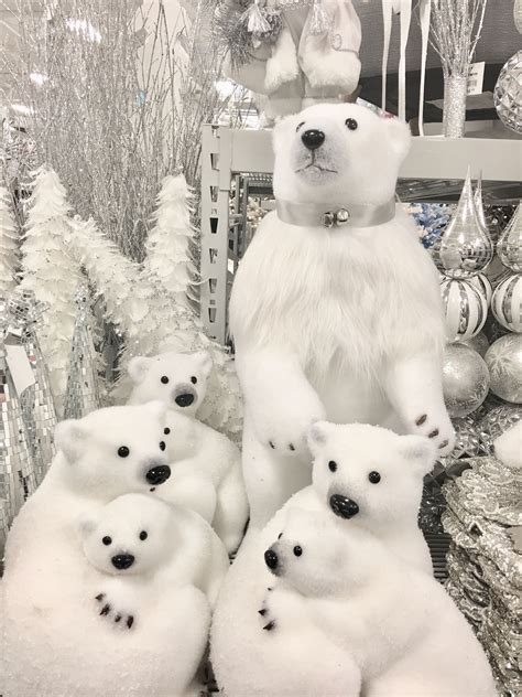 Lots Of White Polar Bears For Christmas Decor In At Athome Stores So