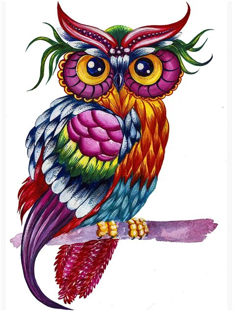 Owl Stickers Sticker For Sale By Favestickers Redbubble