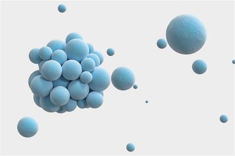 Premium Photo Blue Spheres With The Textured Surface Random