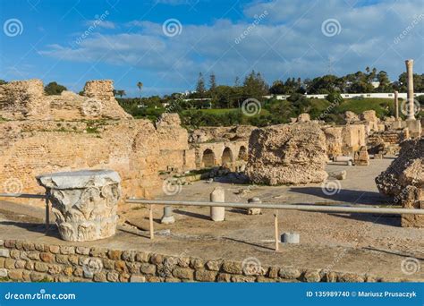 Ruins Of The Ancient Carthage City Tunis Tunisia North Africa