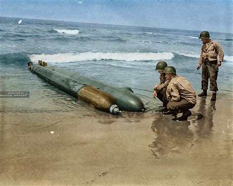 Wwii Nazi One Man Submarine Washed Up In Italy April 1944 R