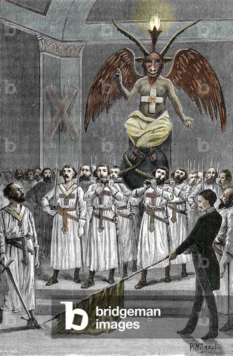 Image Of Representation Of Freemasons Dressed As Templar Knights