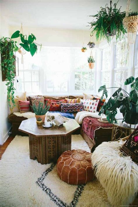 20 Rustic Bohemian Living Room