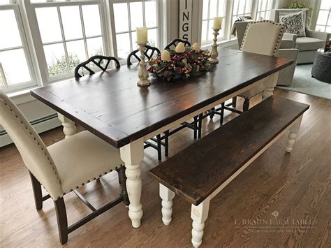 Hand Made Farmhouse Table, Authentic Reclaimed Barn Wood by E. Braun