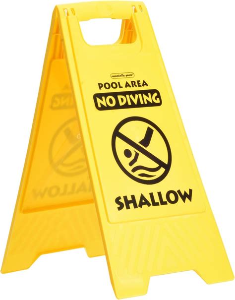 Pool Area No Diving Shallow Swimming Pool Caution