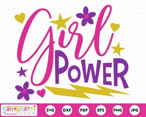 Girl Power Svg Cut File For Girls Silhouette And Cricut Etsy