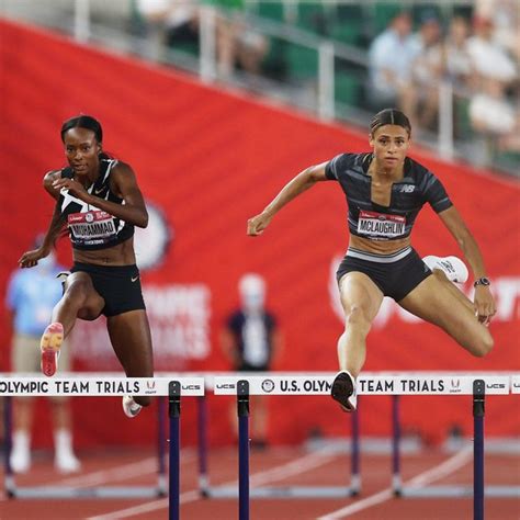 She put her hands on her head, then covered her mouth and looked into the night sky. 2021 Olympic Trials - Sydney McLaughlin Sets World Record ...