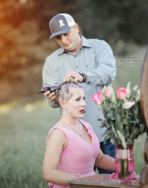 Husband Shaves Wifes Hair In Breast Cancer Photoshoot Popsugar Love