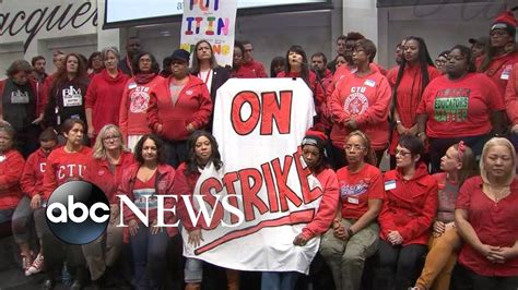 teachers go on strike in chicago l abc news youtube