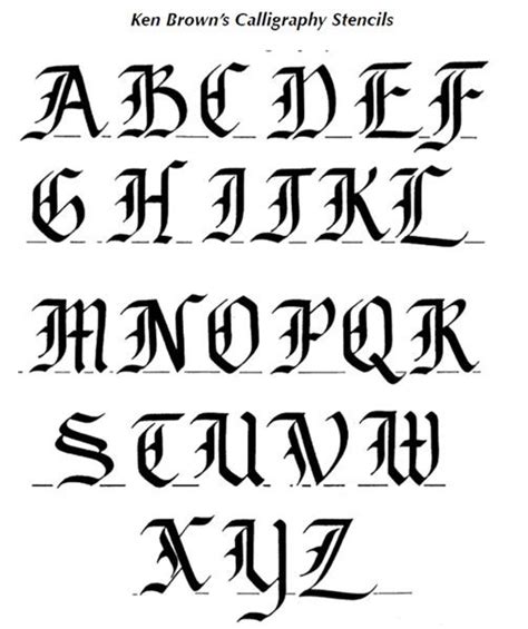 Calligraphy Alphabet Old English Calligraphy Alphabet In 2020