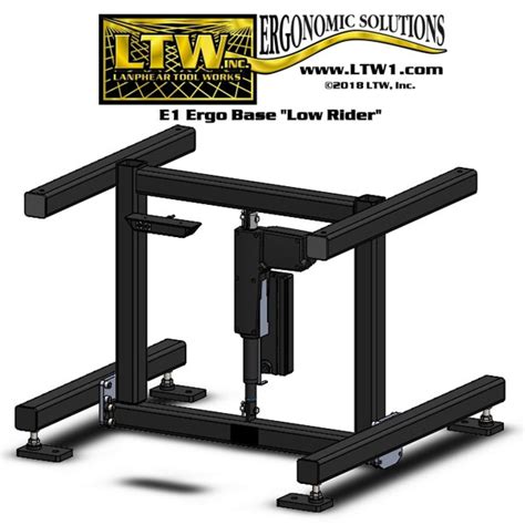 E1 E2cl Low Rider Bases Height Adjustable Ltw Ergonomic Solutions