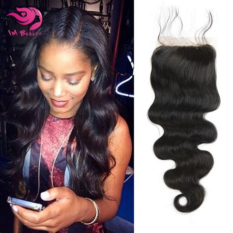 Peruvian Virgin Hair Body Wave Lace Closure 7a Middle Part Free Part
