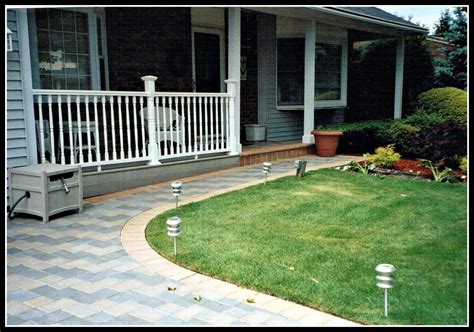 Learn about shape, width, cost, materials, and more. Front Walkway and Stoop in Brick Pavers | Front walkway ...