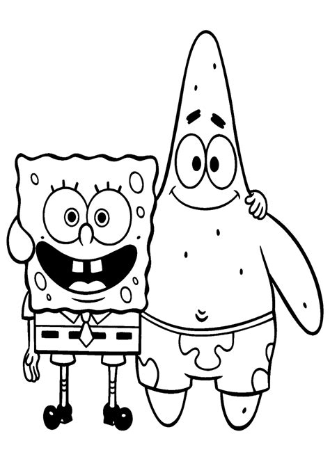 Kolorowanka Spongebob I Patryk Dwaj Przyjaciele Do Druku I Online