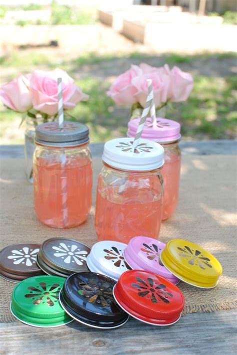 Daisy Cut Mason Jar Lids For Candle Making Or Beverages