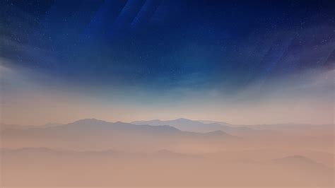 Download 1920x1080 Wallpaper Samsung Stock Horizon Sunset Mountains