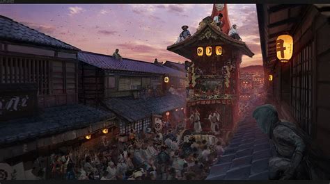 Assassins Creed Japan Fan Concept Art The Gion Festival Derek
