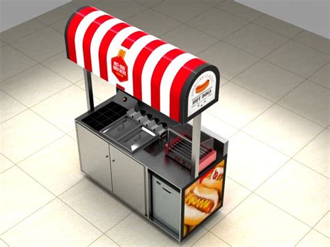 Mobile Hot Dog Cart Outdoor Food Cart For Sale Mall Kiosk