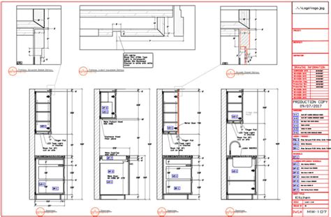 Draft Detailed Shop Drawings For Millwork And Cabinetry By
