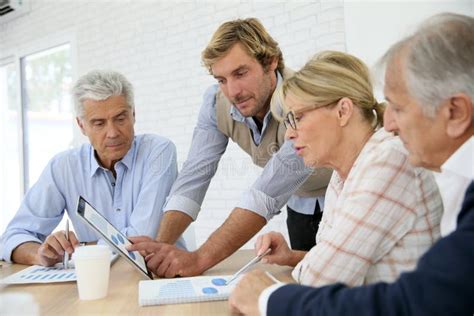 Business Training With Seniors Stock Image Image Of Instructor
