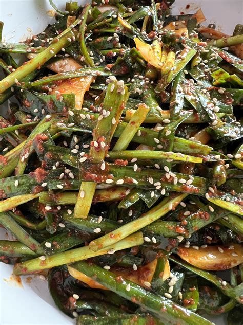 Asian chive kimchi Buchu kimchi 부추김치 recipe by Maangchi