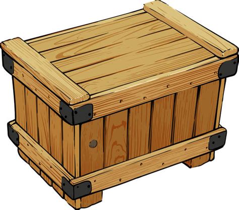Cartoon Of The Wood Crate Texture Illustrations Royalty Free Vector