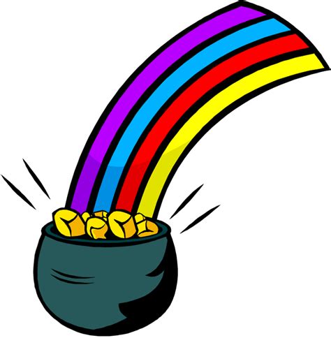 free rainbow and pot of gold clipart download free rainbow and pot of gold clipart png images