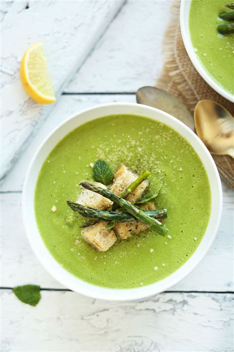 Creamy Asparagus Pea Soup Minimalist Baker Recipes
