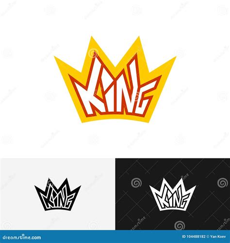King Crown Text Logo Stock Vector Illustration Of Logo 104488182