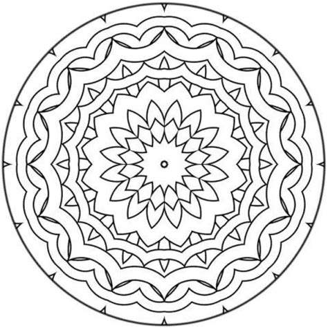 Free printable flower mandala coloring pages. Mandalas for BEGINNERS - Mandala 17