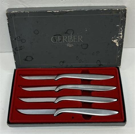 Vintage Gerber Legendary Blades Miming Steak Knives Set Of 4 Ebay
