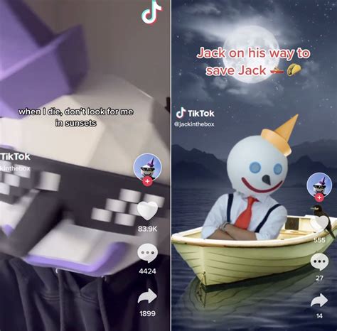 jack in the box mascot responds to tiktok comments
