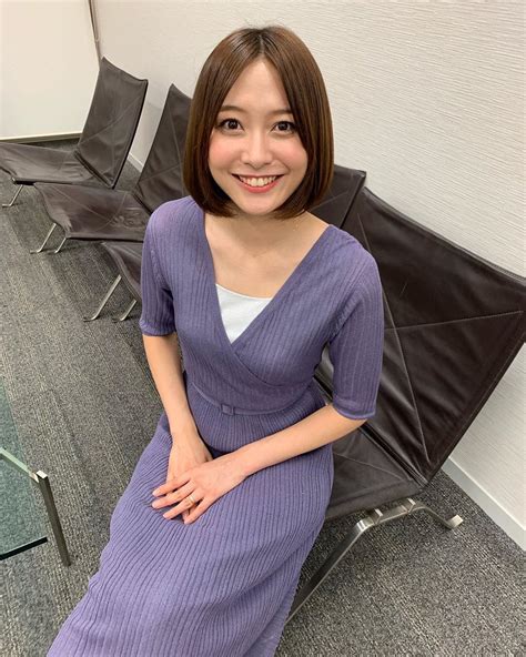 久冨慶子はinstagramを利用しています「今日の衣装は 12twelveagenda でした ニット素材で大人っぽい ワンピースです😊 ＊ ＊ テレビ朝日 スーパーjチャンネル