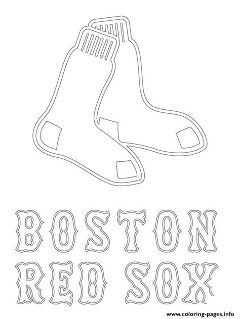 Boston Red Sox Coloring Pages Learny Kids