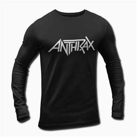 Anthrax Band Long Sleeve T Shirt Anthrax Logo Longsleeve Tee Shirt